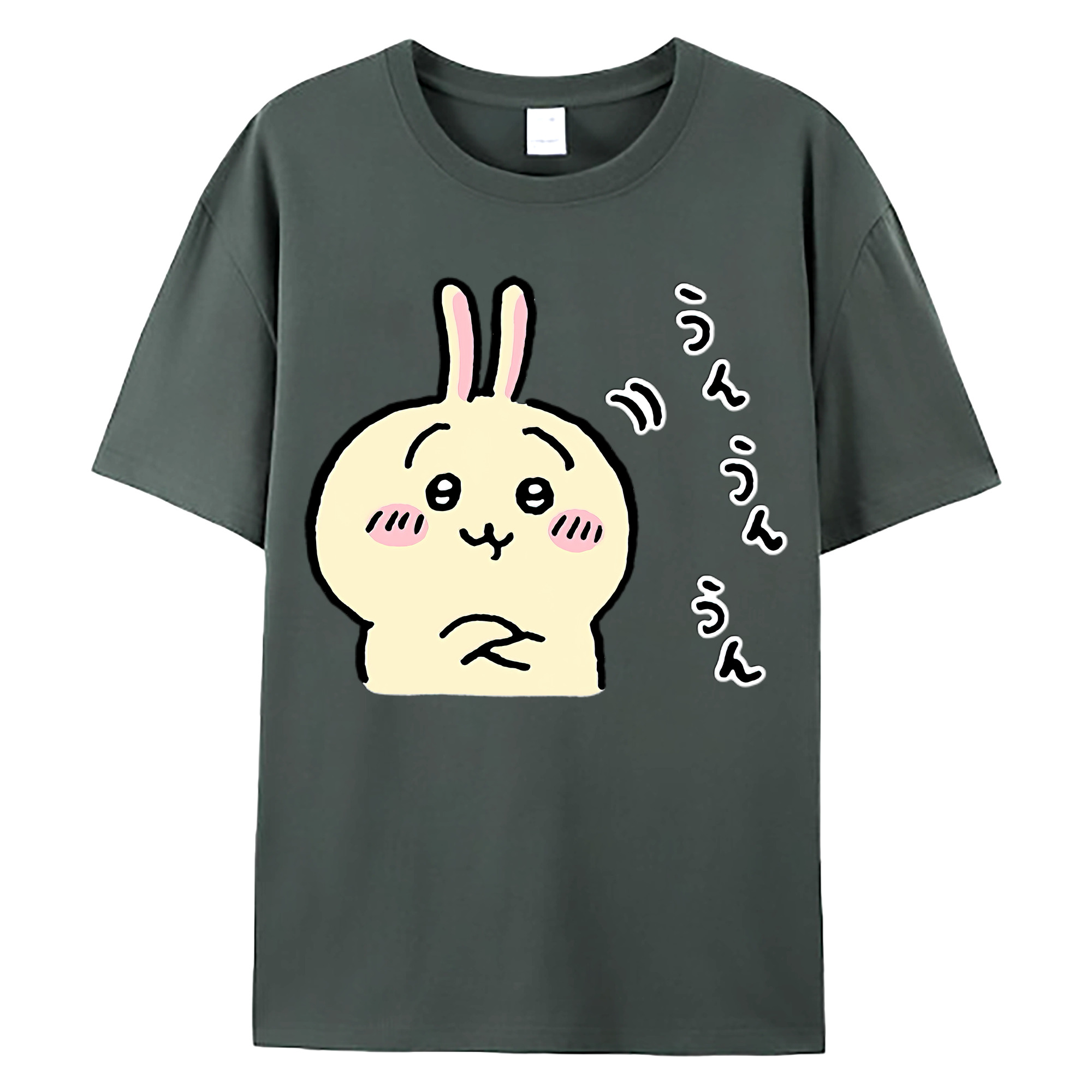 （画像用） ちいかわ うさぎ Chii-kawa usagi 綿100％ メンズ半袖Tシャツ｜肌触りやわらか＆通気性